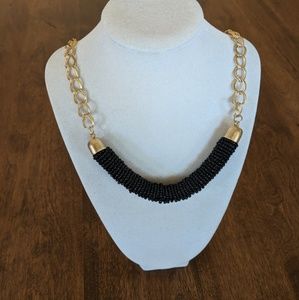 Statement Piece!❤️ Black & Gold Bead Necklace NWT